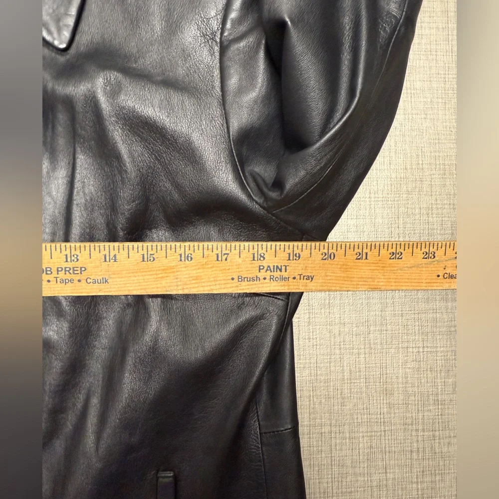 Valerie Stevens Jacket Womens Size‎ M Black Lambskin Leather Zip Front